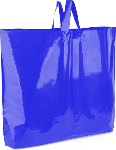 Vista 10 de Bolsas grandes de plástico con asas – Bolsas de compras extra grandes para pequeñas empresas – Bolsas de mercancía negras extra gruesas de 3 mil