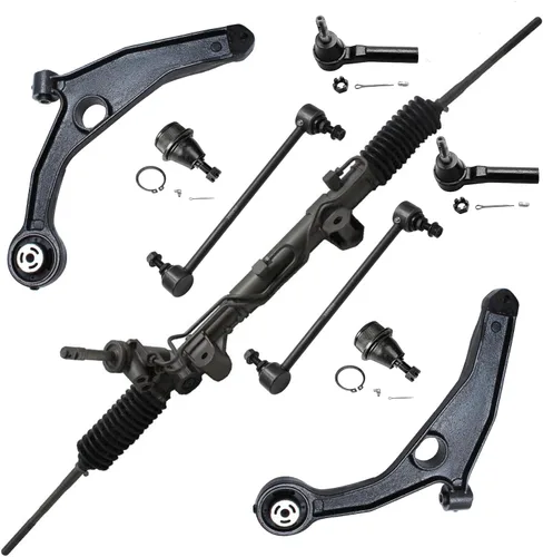 Vista 135 de Detroit Axle - Kit de brazos de control delanteros de 8 piezas para Toyota Sienna 2004-2010, 2 brazos de control inferiores con rótulas, 4 barras