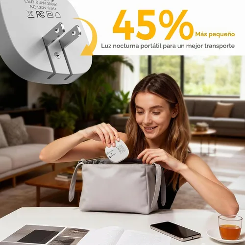 Vista 6 de L LOHAS LED Motion Sensor Night Light, Plug in Night Light, 3CCT 2 Pack