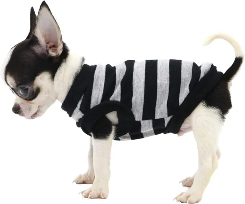 Vista 2 de Lophipets camisas para perros pequeños 100% algodón a rayas para cachorros perros Chihuahua