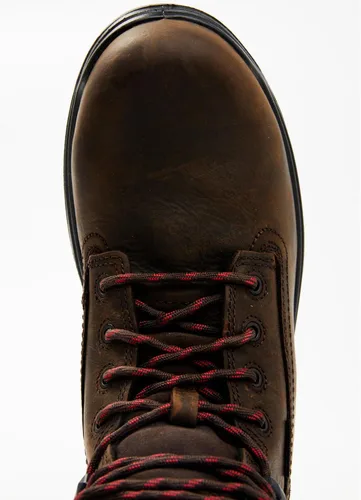 Vista 3 de ARIAT Botas de trabajo impermeables Turbo de 8 pulgadas con punta de carbono para hombre, Carbon Corteza añejada