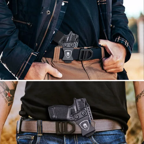 Vista 6 de WARRIORLAND IWB Funda de fibra de carbono compatible con G1719, G4343X, G2CG3C, G3, Hellcat, LC9, Security 9, LCP 2, LCP 380, Kimber Micro 9