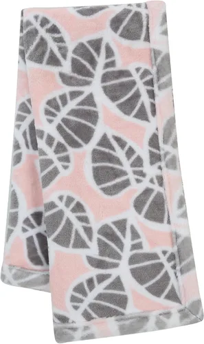 Vista 10 de Lambs & Ivy Manta de bebé de la jungla gris/blanco de falso shearling con diseño de perezoso para bebé Selva bebé