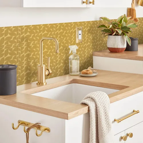 Vista 16 de Alwayspon Adhesivos de transferencia de azulejos de vinilo esmerilado para despegar y pegar, calcomanías autoadhesivas para azulejos de pared