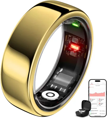 Anillo inteligente Smring, anillo de seguimiento de fitness, monitor de frecuencia cardíaca para mujeres/hombres, IP68, sin suscripción, rastreador