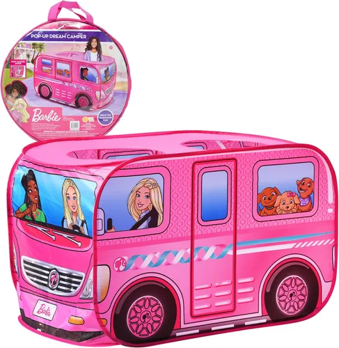 Barbie Camper Pop Up Play Tent – Folds for Easy Storage with Carrying Bag Included | Amazon Exclusive – Sunny Days Entertainment
