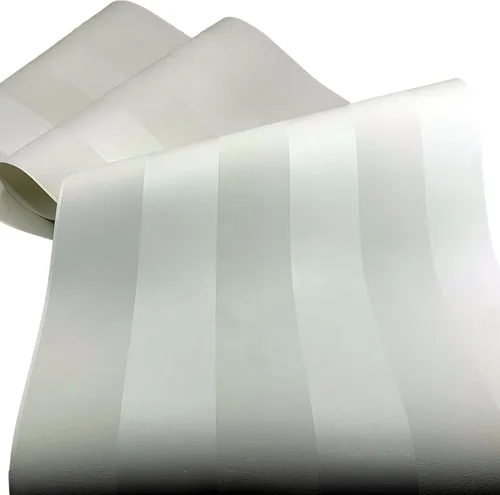 DAWEI 32.8 ft de color blanco moderno minimalista sala de estar dormitorio TV telón de fondo papel pintado rayas flocado rollo de papel de pared no