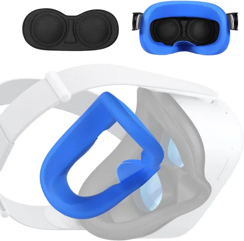 TNP VR Face Cover and Eye Cover for Meta Oculus Quest 2 Face Cushion with Nose Light Blocker - Sweat Guard Silicone Cover for Oculus Quest 2 Face