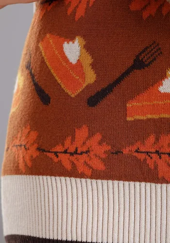 Vista 8 de 3D Turkey Ugly Holiday Sweater for Adults, Thanksgiving Funny Bird Sweater