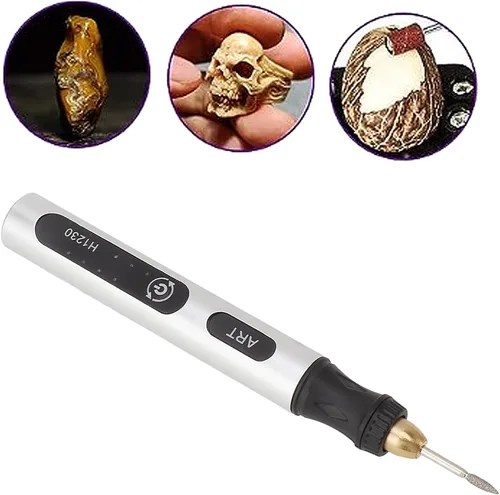 Vista 6 de Mini herramienta giratoria inalámbrica, 3 velocidades 4.2V recargable kit de herramientas rotativas eléctricas con accesorios, juego de amoladora