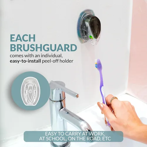 Vista 4 de Protector de cepillo de dientes, tapa y soporte - Cubierta de almacenamiento higiénico