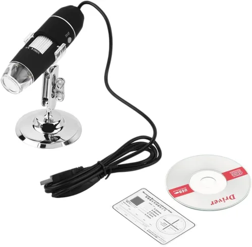 Kit de accesorios para microscopio, megapíxeles 1000 x 8 LED, microscopio digital USB 2.0, cámara, microscopio, lupa, diapositivas (color : sin caja)