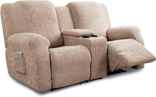 Vista 13 de Funda para Sillón Reclinable de 4 Piezas Elástica, Funda Deslizable de Sofá, Cubierta de Sofá para Sofá Reclinable de 1 Asiento, Protector