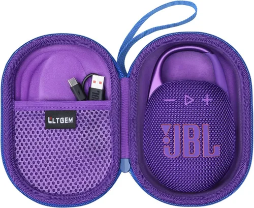 Vista 8 de LTGEM - Funda compatible con altavoz Bluetooth portátil JBL Clip 3, impermeable, duradero, color negro