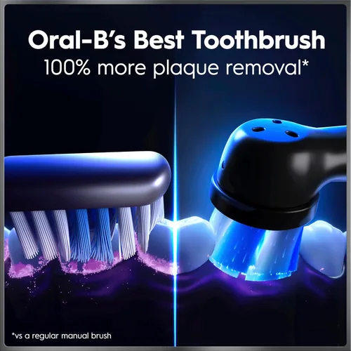 Vista 7 de Oral-B iO Series 9 Cepillo de dientes eléctrico con 4 cabezales de cepillo, Aqua Alabaster