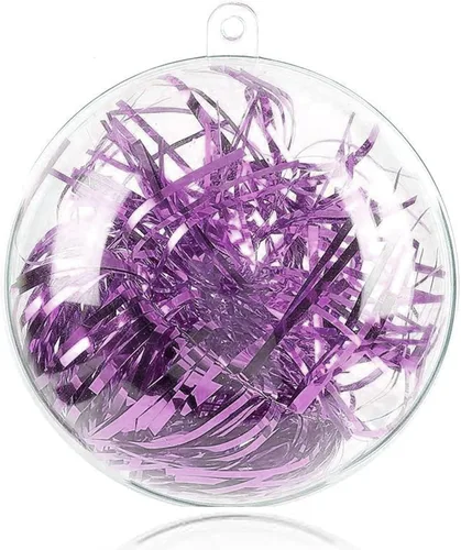 himaly - Esferas decorativas transparentes y rellenables, para decoración de bodas, Año Nuevo, 20