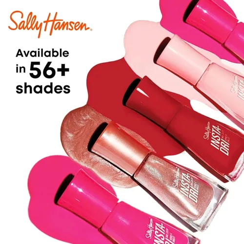 Vista 7 de Sally Hansen Insta-Dri Holo-Glow Esmalte de uñas de secado rápido, duración prolongada, brillo sin vetas Semi-opaco, con destellos 102 Lila