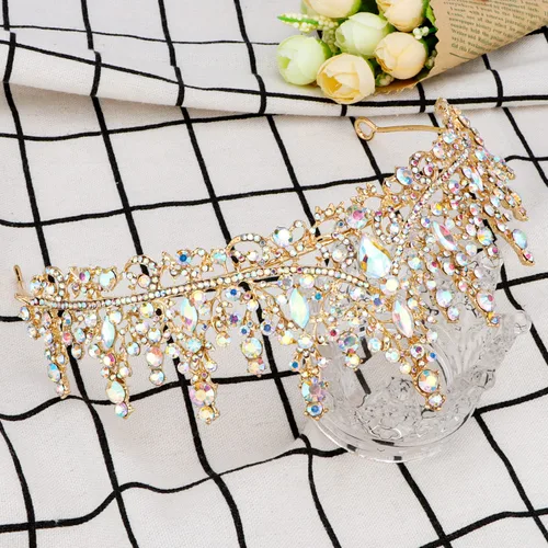 Vista 6 de COCIDE Tiaras para mujeres y niñas, Cristal Diamante falso, Cristal