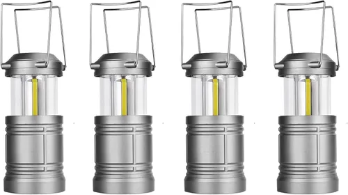 Vista 9 de Linterna LED para campamento, linterna colgante a pilas para acampar al aire libre, cortes de energía de emergencia, paquete de 4