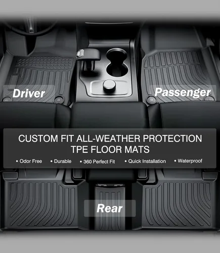 Vista 3 de Alfombrillas de suelo resistentes de repuesto para Ford Explorer 7 plazas 2015 2019, forros de protección de ajuste personalizado, impermeables
