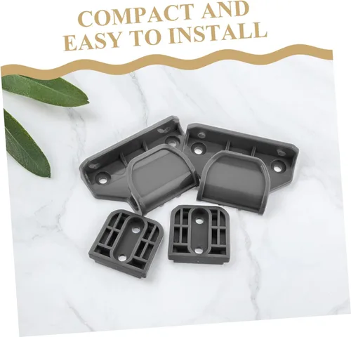 Vista 9 de DECHOUS Kit de herrajes para puerta retráctil, piezas de repuesto de barrera de seguridad de plástico con accesorios perforados, fácil instalación