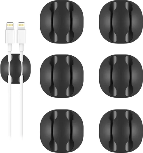 Vista 8 de Shintop Clips para cables, caída de cable de escritorio, clips de alambre de escritorio para toda tu computadora, electricidad, carga o cable