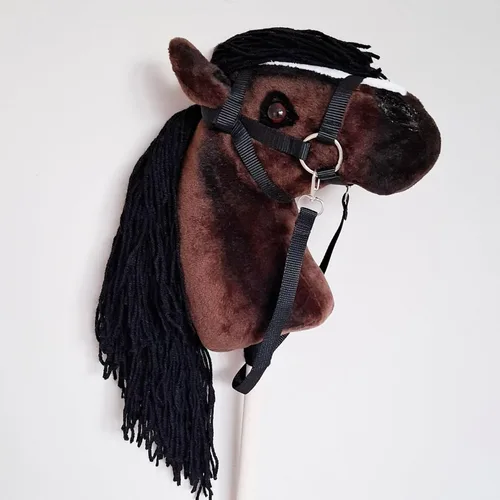Vista 6 de Caballo de juguete para niños A4 Castaño Caballo de juguete con palo
