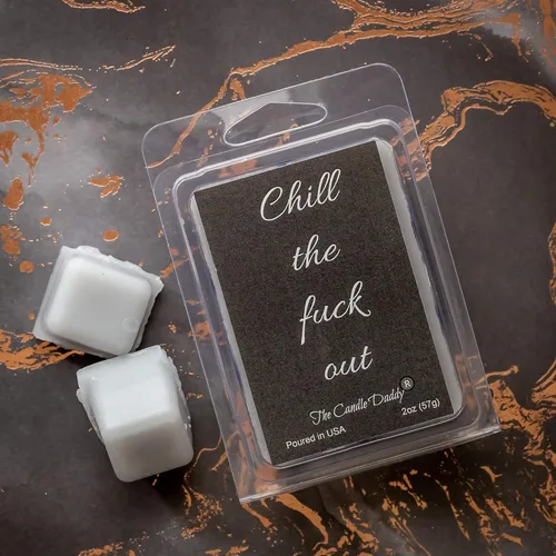 Vista 2 de Cera perfumada de eucalipto para derretir/cubos – 2 oz – Chill The Fuck Out