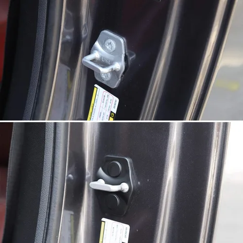 Vista 3 de Voodonala Para Challenger Puerta Cerradura Hebilla Cubre Protección Trim para Dodge Challenger 2012 hasta 2 piezas (plástico ABS)