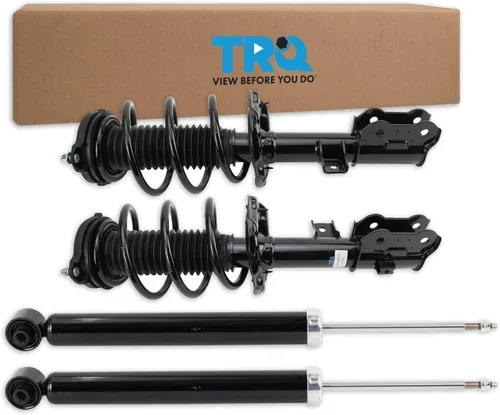 TRQ Conjunto completo de puntal delantero y trasero y kit de amortiguador, conjunto completo de puntal y resorte helicoidal compatible con Hyundai