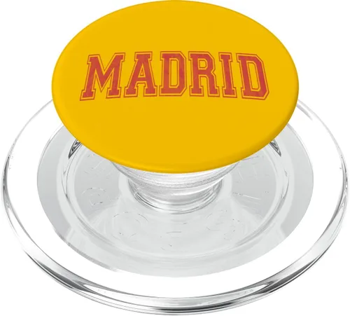 Madrid Spain Madrid España Madrid Varsity Print PopSockets MagSafe PopGrip for iPhone