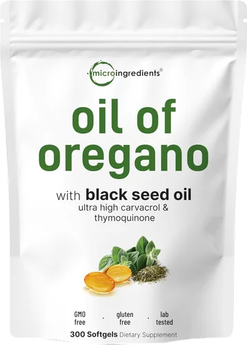 Vista 10 de Micro Ingredients Aceite de orégano con aceite de semilla negra, 75 cápsulas blandas Complejo de aceite de orégano 2 en 1 y aceite de semilla