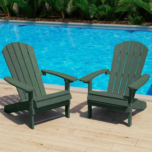 Vista 56 de YEFU Silla Adirondack Resistente a la Intemperie: Sillas Adirondack de Plástico HIPS para Exterior - Sillas de Patio con Portavasos y Textura