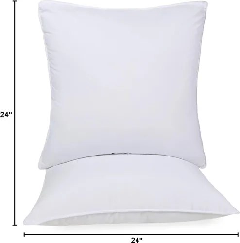 Vista 7 de Superior Juego de almohadas de plumón alternativo de 2 piezas, funda de microfibra suave, peso medio para un sueño cómodo, soporte para cuello, lado