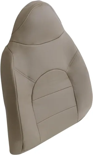 Vista 2 de NLQR Fundas de asiento de repuesto para ambos lados en la parte inferior y trasera, de piel de microfibra, color tostado, compatible con Ford F250