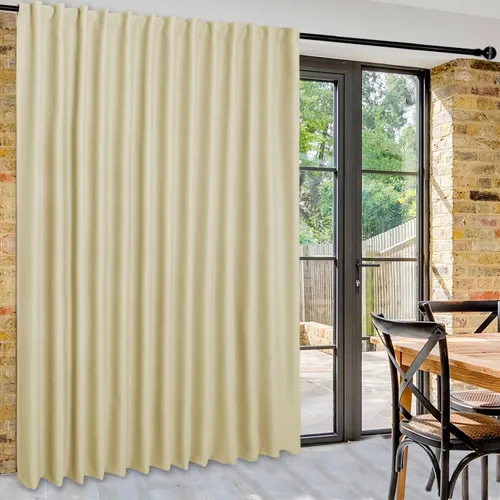 Vista 17 de DWCN - Cortinas para puerta corrediza de patio, cortinas extra anchas para puerta de vidrio, panel de cortina divisora de habitación con privacidad