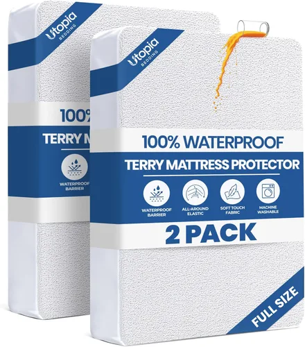 Vista 16 de Utopia Bedding - Protector de colchón impermeable tamaño king, funda de colchón de terry premium de 200 GSM, cubierta de cama suave y transpirable