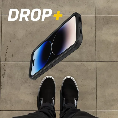 Vista 4 de OtterBox Funda para iPhone 14 Pro Max (SOLAMENTE) Serie Defender - NEGRO, Resistente y Duradera, con Protección de Puertos, Incluye Funda con Clip