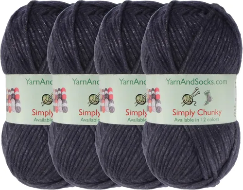 Vista 48 de JubileeYarn Halo Fables Yarn - 100g/Skein Bulky Polyester - North Wind Sun - 2 Skeins