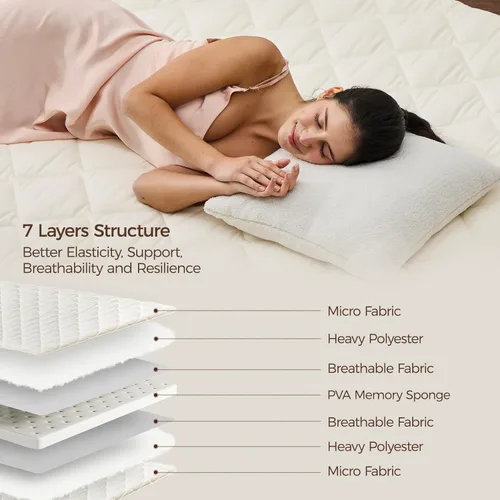 Vista 3 de Colchón japonés de piso con funda lavable, colchón de futón plegable, almohadilla para dormir de tatami con espuma viscoelástica engrosada, cama