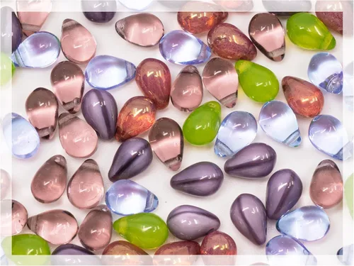 Vista 18 de Cuentas de cristal checo de 6 x 9 mm, 50 piezas, en forma de lágrima, color ámbar topacio naranja transparente - Bohemia Crystal Valley