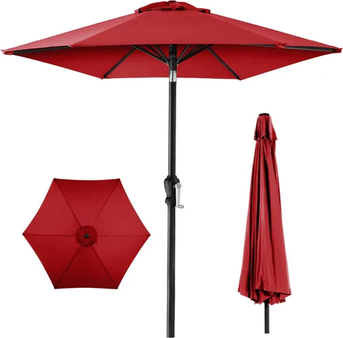 Vista 11 de Best Choice Products 10ft Outdoor Table Compatible Steel Polyester Market Patio Umbrella w/Crank and Easy Push Button Tilt