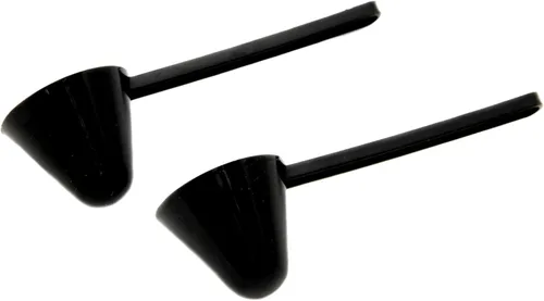 Chef Craft - Cuchara de café clásica de plástico, juego de 2 piezas de 1 onza, color negro