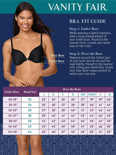 Vista 6 de Vanity Fair 75339 - Brasier con iluminación frontal para mujer, cobertura completa con aro 75339