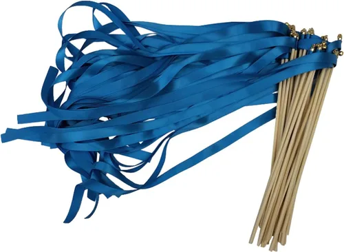 Vista 17 de Queenbox 20 cintas de madera para boda con campanas, serpentinas, palitos de hadas para fiestas, cumpleaños, ceremonias, decoración de Navidad, Rojo