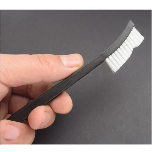 Vista 4 de Paquete de 10 cepillos de limpieza multiusos de doble punta para pistolas de 7 pulgadas, cepillos de cerdas de nailon de acero y latón (nailon)
