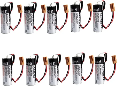 KANGLEUS - Baterías de litio ER17500 V/3.6 V 2700 mAh, batería de respaldo CNC con enchufe marrón