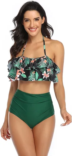 Vista 3 de Traje de baño familiar a juego con estampado de hojas