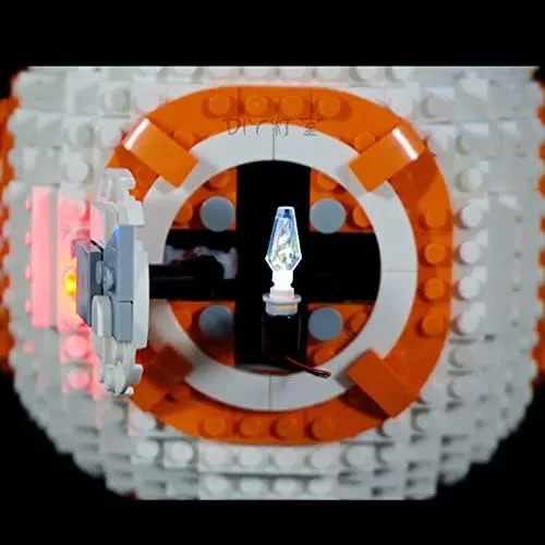 Vista 4 de Kit de luces LED para Lego 75187 BB-8, juego de iluminación de conexión USB compatible con Lego 75187 (solo luces, sin modelos Lego)