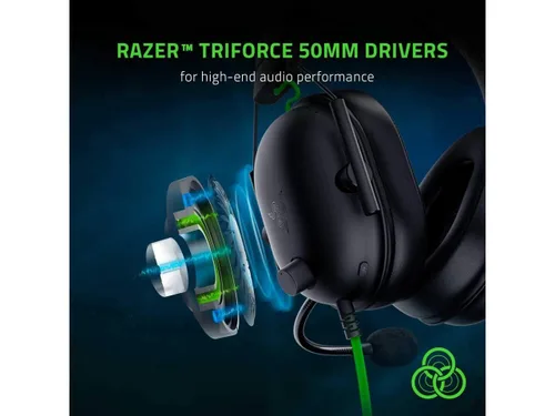 Vista 19 de Razer BlackShark V2 X PlayStation Gaming Headset: 50mm Drivers - Cardioid Mic - Lightweight - Comfortable, Noise Isolating Earcups - for PS5, Xbox